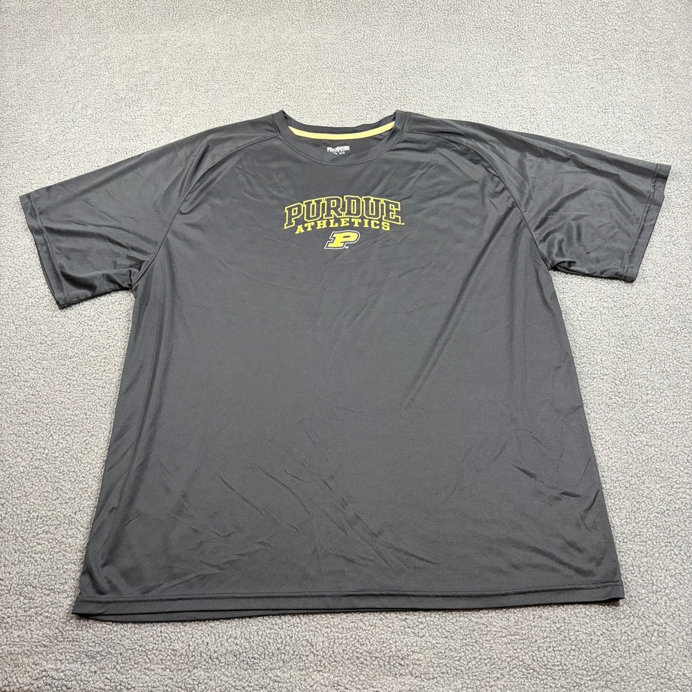 Pro Edge T-Shirt Mens 2XL Black Purdue Athletics Short Sleeve Performance Tee